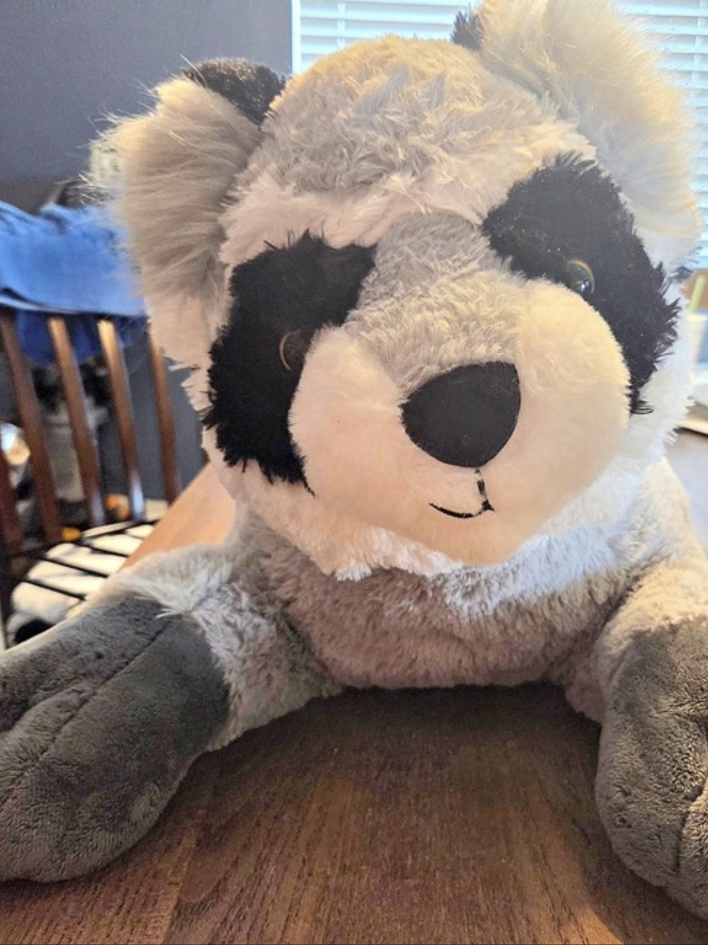 Gray & Black Plush Stuffed Animal